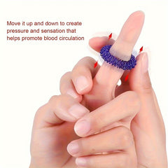 Spiky Sensory Anxiety Rings Finger Massage Toy for Stress Relief