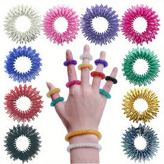 Spiky Sensory Anxiety Rings Finger Massage Toy for Stress Relief