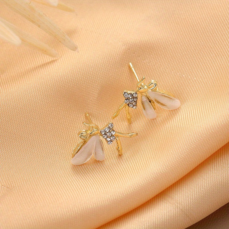 Dancing Elf Stud Earrings Christmas Angel Jewelry Gift