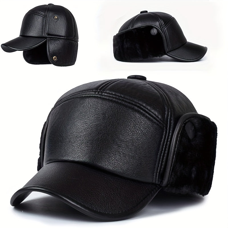 Men's Winter Warm Hat with Ear Protection for Dad and Grandfather