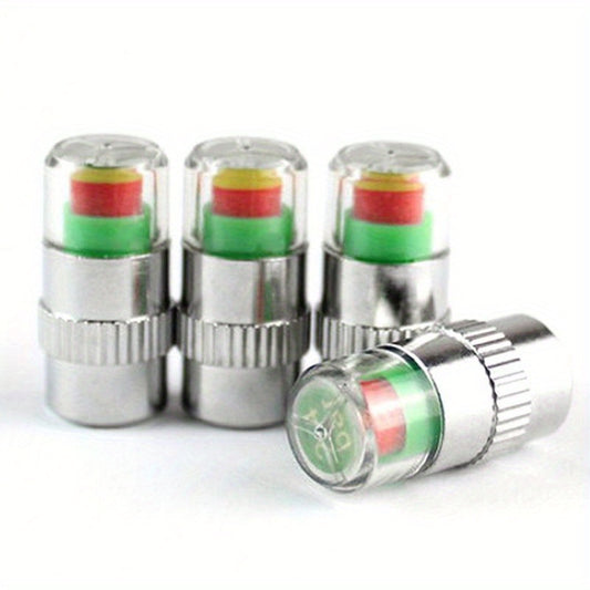 4pcs Car Tire Pressure Gauge Alarm Valve Cap Sensor