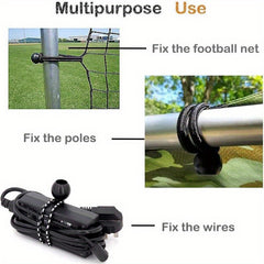 20pcs Waterproof Tent Clips & Ball Bungee Cords for Tarps, Tents, Covers