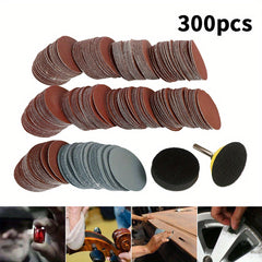 300pcs Sanding Discs 5.08cm Alumina Sanding Pads 80-3000 Grits Sandpaper