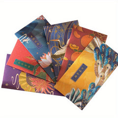 6pcs Classic Spring Lucky Money Blessing Chinese Red Envelopes