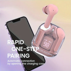 Waterproof Wireless Stereo Earplugs Digital Display Touch Button