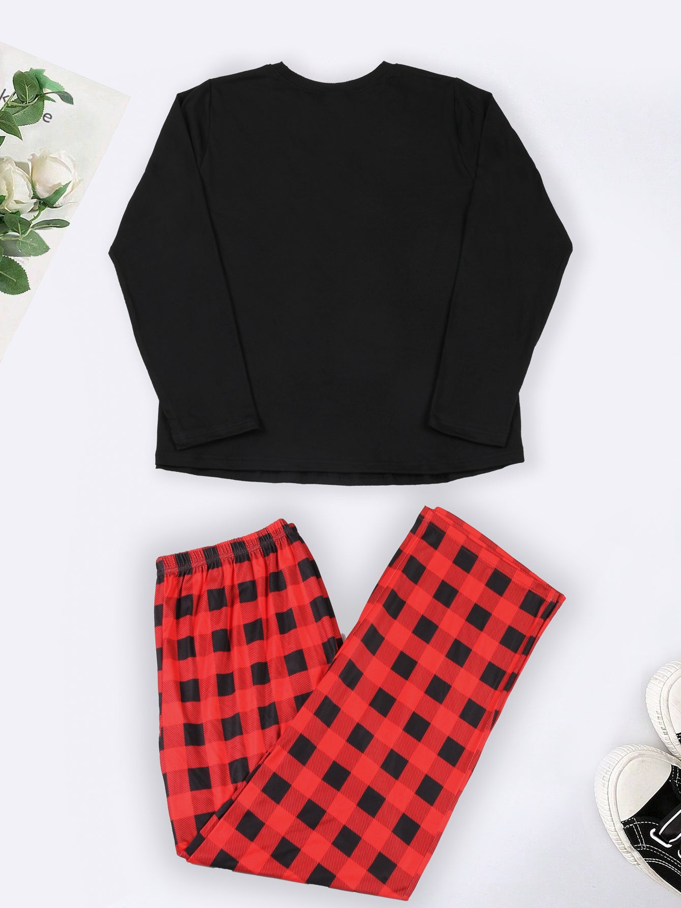  Dogs & Letter Print Pajamas Set
