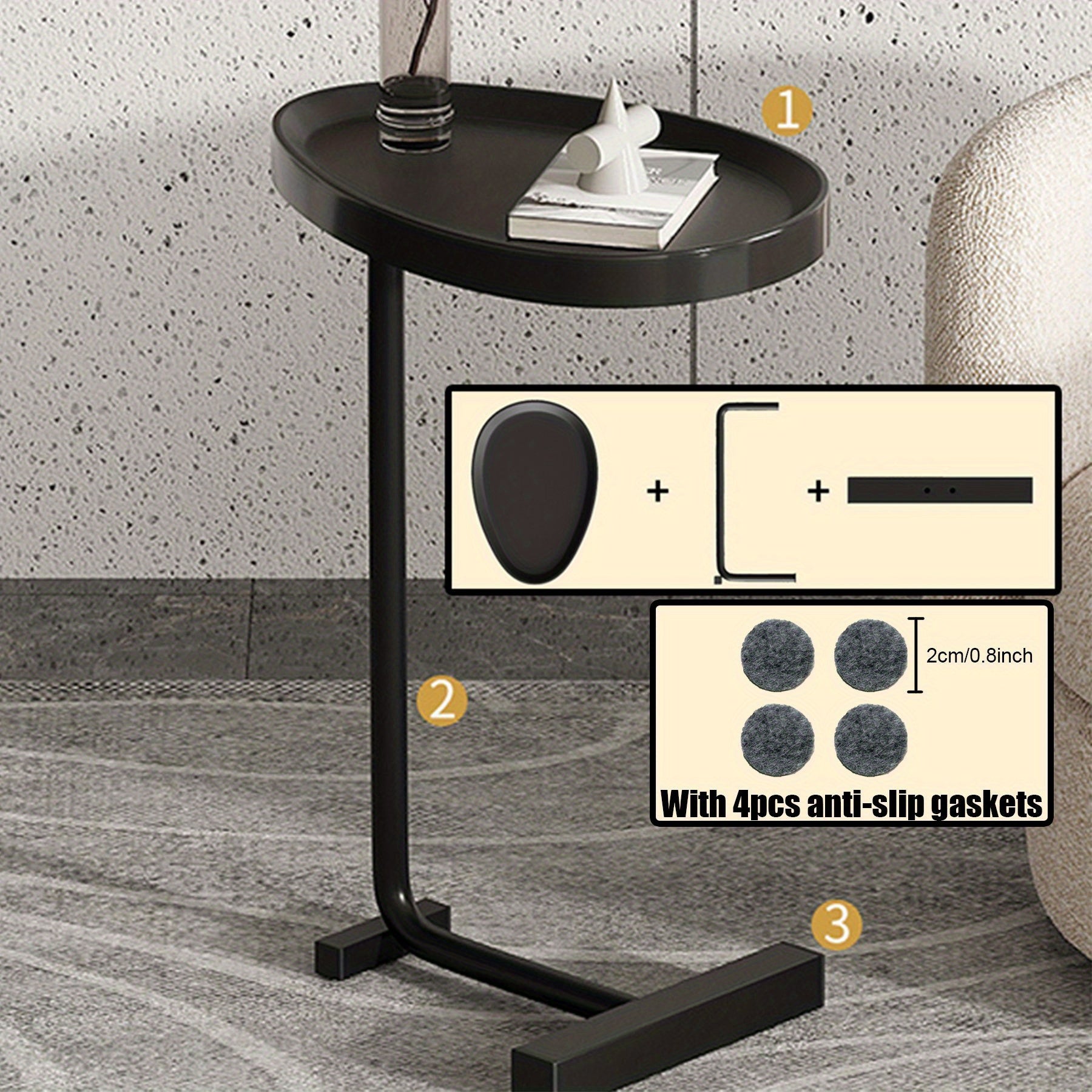 Golden Small Coffee Table Side Table Corner Table Bedside Table Living Room