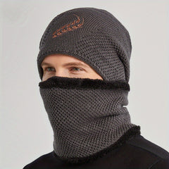 Winter Beanie Hat & Scarf Set for Men Warm Knitted Hat