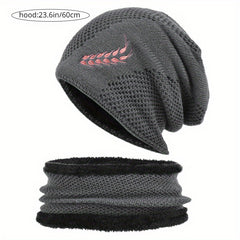 Winter Beanie Hat & Scarf Set for Men Warm Knitted Hat