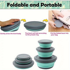 Portable Folding Bowl for Outdoor Camping and Travel