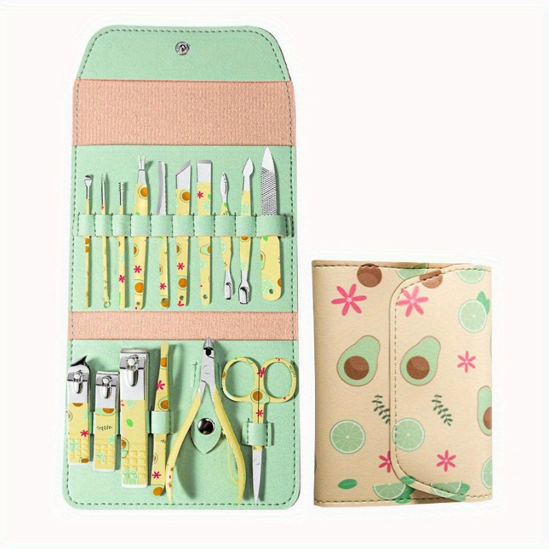 16pcs Nail Clipper Set Nail Scissors Ear Scoop Pedicure Tools