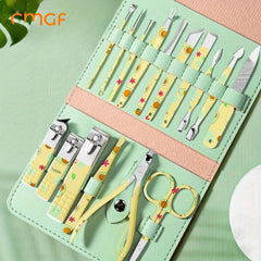 16pcs Nail Clipper Set Nail Scissors Ear Scoop Pedicure Tools