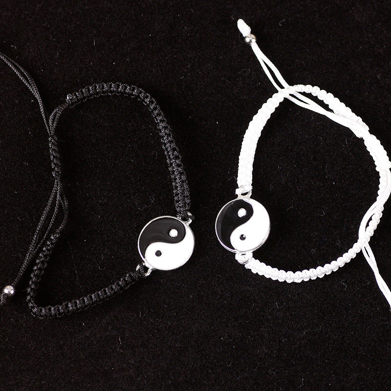 Sports Bracelets Tai Chi Diagram Adjustable Wax Rope Bracelet