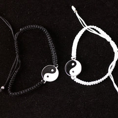 Sports Bracelets Tai Chi Diagram Adjustable Wax Rope Bracelet