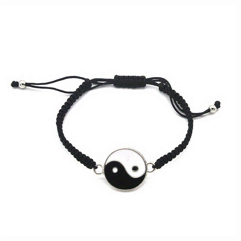 Sports Bracelets Tai Chi Diagram Adjustable Wax Rope Bracelet