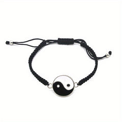 Sports Bracelets Tai Chi Diagram Adjustable Wax Rope Bracelet