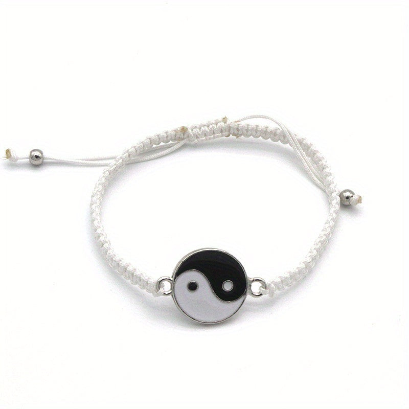 Sports Bracelets Tai Chi Diagram Adjustable Wax Rope Bracelet