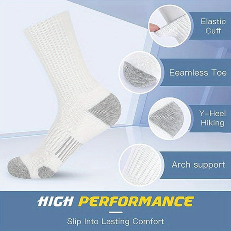 5 Pairs Sports Socks Basketball Crew Wear Resistance Autumn Winter