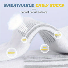 5 Pairs Sports Socks Basketball Crew Wear Resistance Autumn Winter
