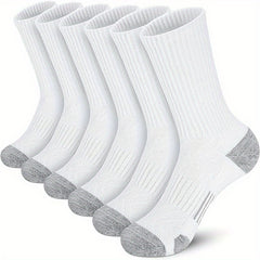 5 Pairs Sports Socks Basketball Crew Wear Resistance Autumn Winter