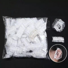 100/200 Disposable Waterproof Plastic Earmuffs - Shower/Bath