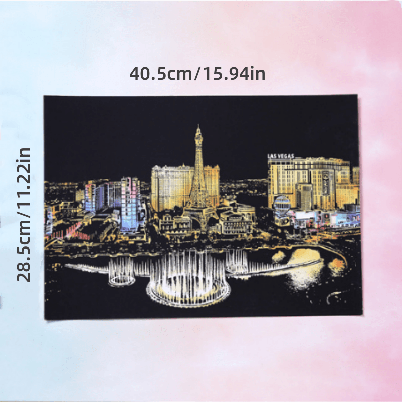 City Decompression Scratching Toy Night Scene DIY Hand Scratching