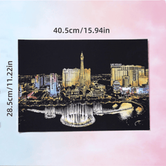 City Decompression Scratching Toy Night Scene DIY Hand Scratching