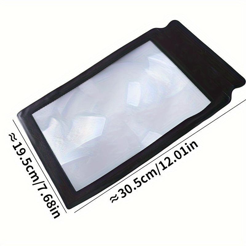 3X A4 Full Page Magnifying Glass for Elderly Reading Tool