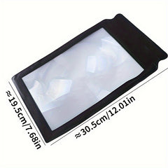 3X A4 Full Page Magnifying Glass for Elderly Reading Tool