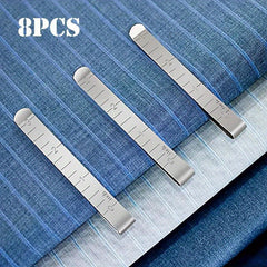 4pcs Metal Sewing Crimping Clip Stainless Steel Ruler Measurement Clips