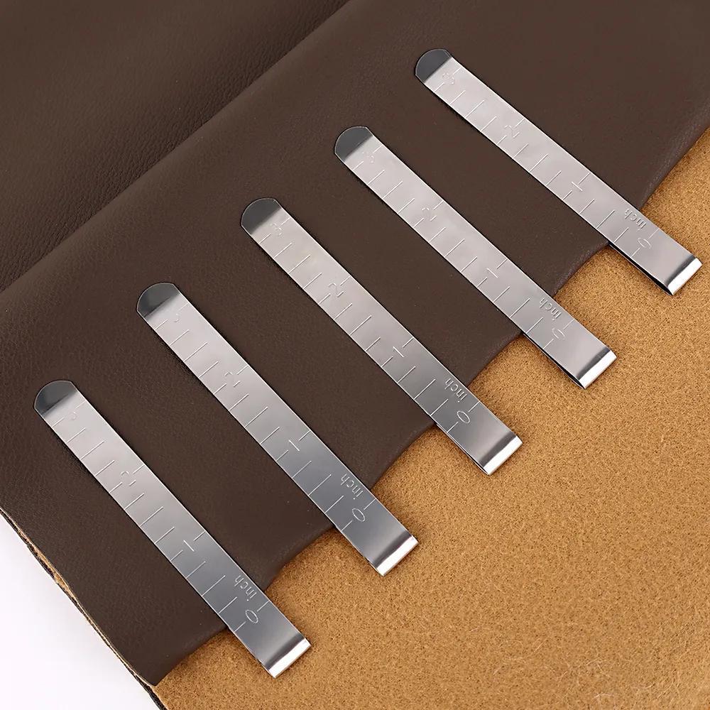 4pcs Metal Sewing Crimping Clip Stainless Steel Ruler Measurement Clips