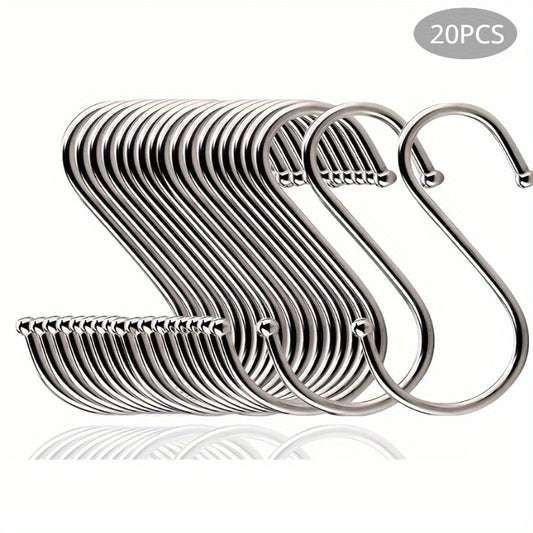 Kitchen Wardrobe Storage Hook Set Stainless Steel S Hooks Heavy Duty