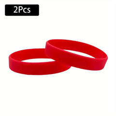 2pcs Silicone Bracelet for Outdoor Fitness & Sports
