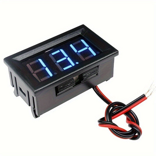 Waterproof LED Voltmeter Digital Voltage Tester Meter Red Green