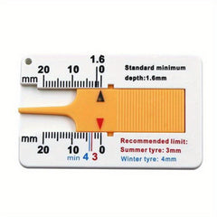 Tyre Tread Depth Gauge 0-20mm Portable Tire Ruler for Car Motorcycle Bike