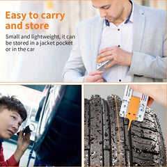 Tyre Tread Depth Gauge 0-20mm Portable Tire Ruler for Car Motorcycle Bike