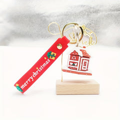 3D Christmas Gingerbread House Keychain Pendant