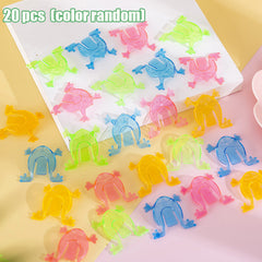 20pc Jumping Frog Bounce Fidget Toys Assorted Stress Reliever Birthday Gift