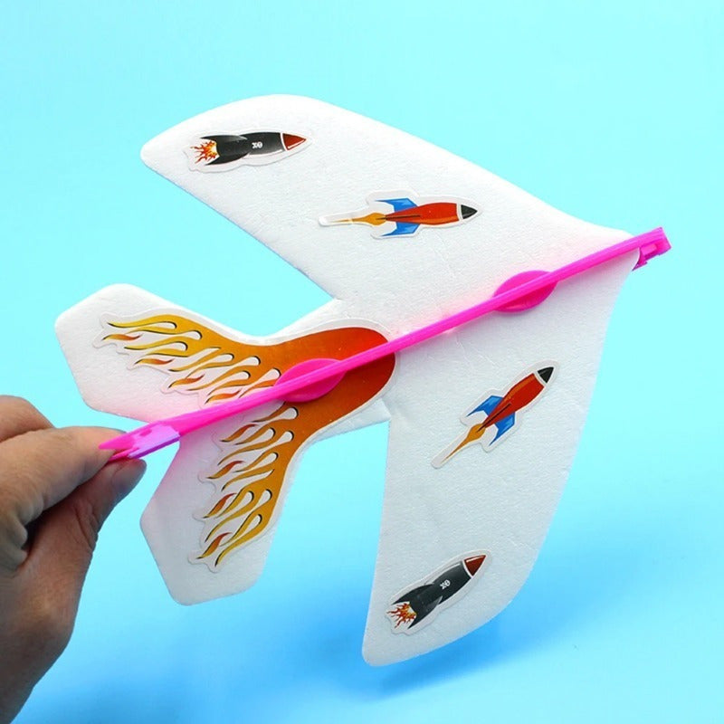 Light Up Elastic Airplane Toys Flash Fly Whirl Airplane Toys