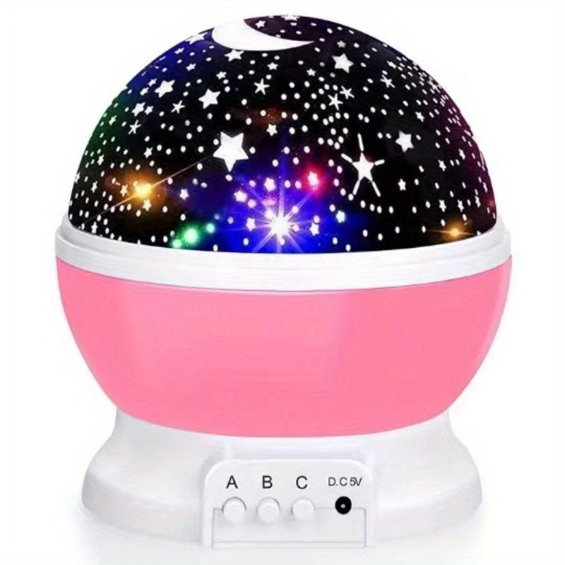 360 Rotating Moon Star Projector Desk Lamp with USB Cable
