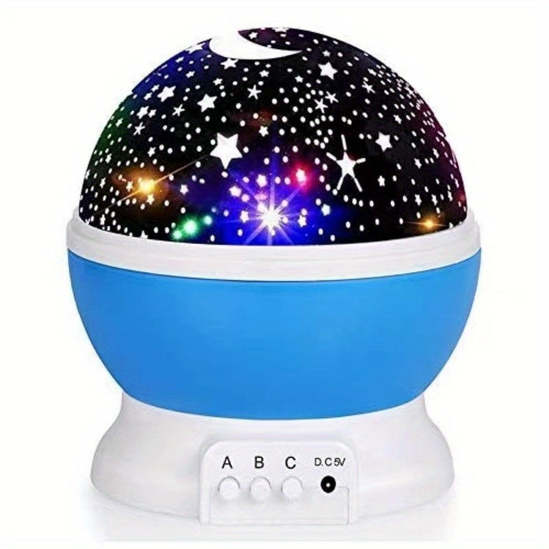 360 Rotating Moon Star Projector Desk Lamp with USB Cable