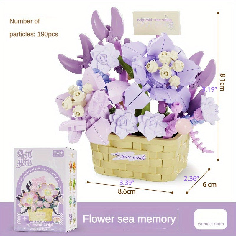 Building Blocks Flowers Toy, Party Favors - Christmas Gift