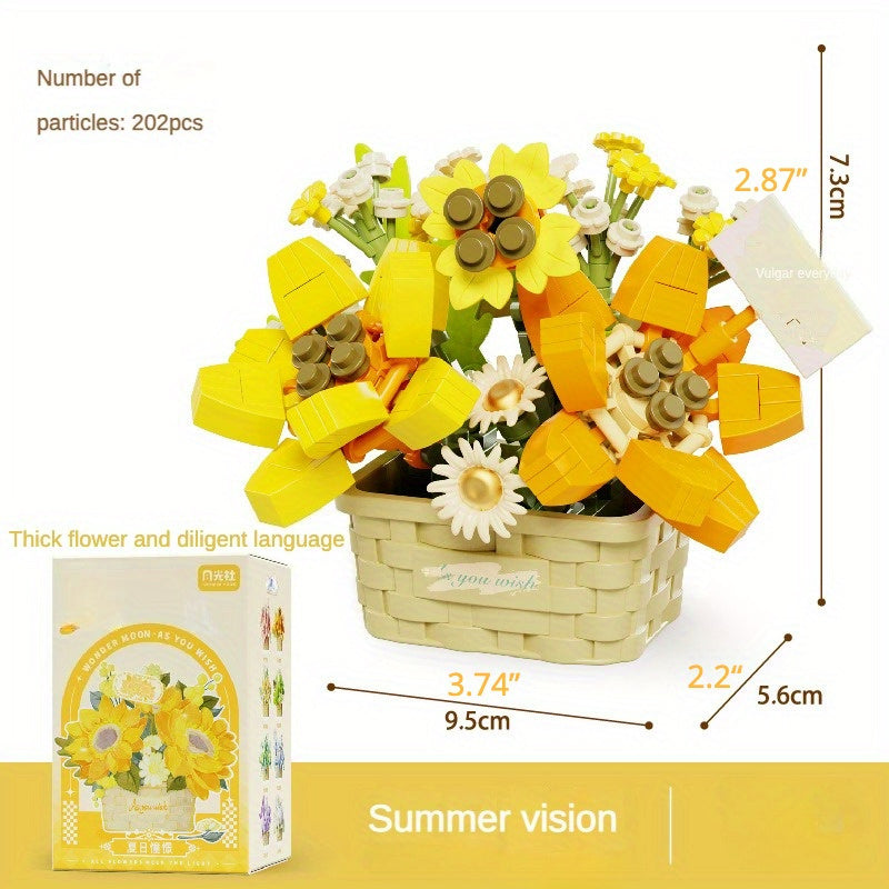 Building Blocks Flowers Toy, Party Favors - Christmas Gift