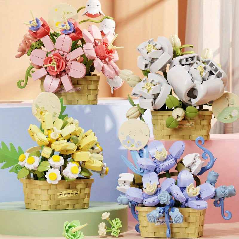 Building Blocks Flowers Toy, Party Favors - Christmas Gift