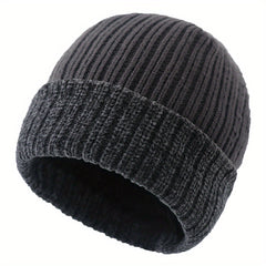 Winter Velvet Warm Knitted Beanie Hat for Ski Cycling