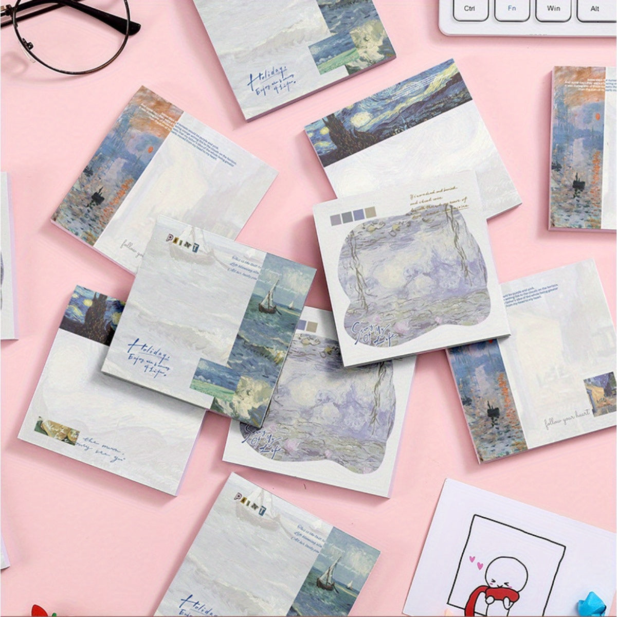 50 Sheets Sticky Note Pad Cartoon Student Diary Creative Multiple Pastes