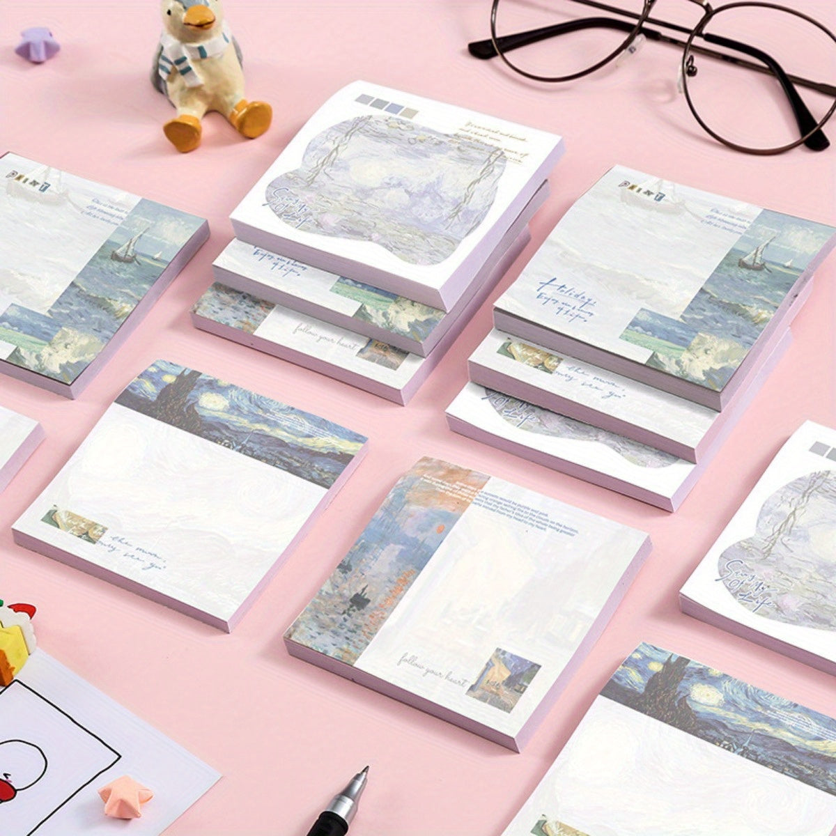 50 Sheets Sticky Note Pad Cartoon Student Diary Creative Multiple Pastes