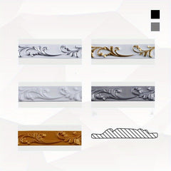 3D Self Adhesive Soft Line Baseboard Ceiling Trim Line Wall Molding Sticker
