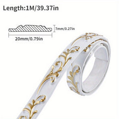 3D Self Adhesive Soft Line Baseboard Ceiling Trim Line Wall Molding Sticker