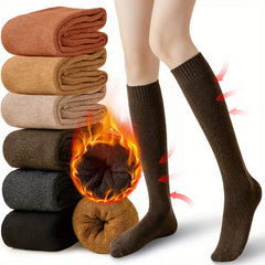 Solid Calf Socks Knee High Women's Stockings & Hosiery